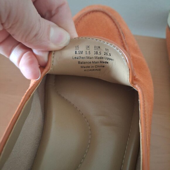 NATURALIZER Women's Annie Slip-On Loafers Shoes 8.5 M Orange Heel Pull-Tab - Picture 4 of 6